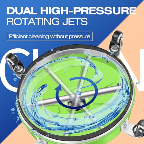 15" Stainless Steel Surface Cleaner with 4 Wheels A3845