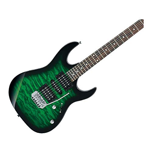Transparent Green Burst 6 String Solid-Body Electric Guitar P3699