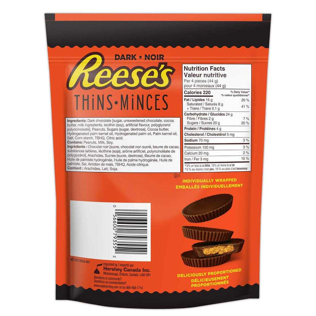 Dark Chocolate Peanut Butter Cups, 5.8 oz. H726