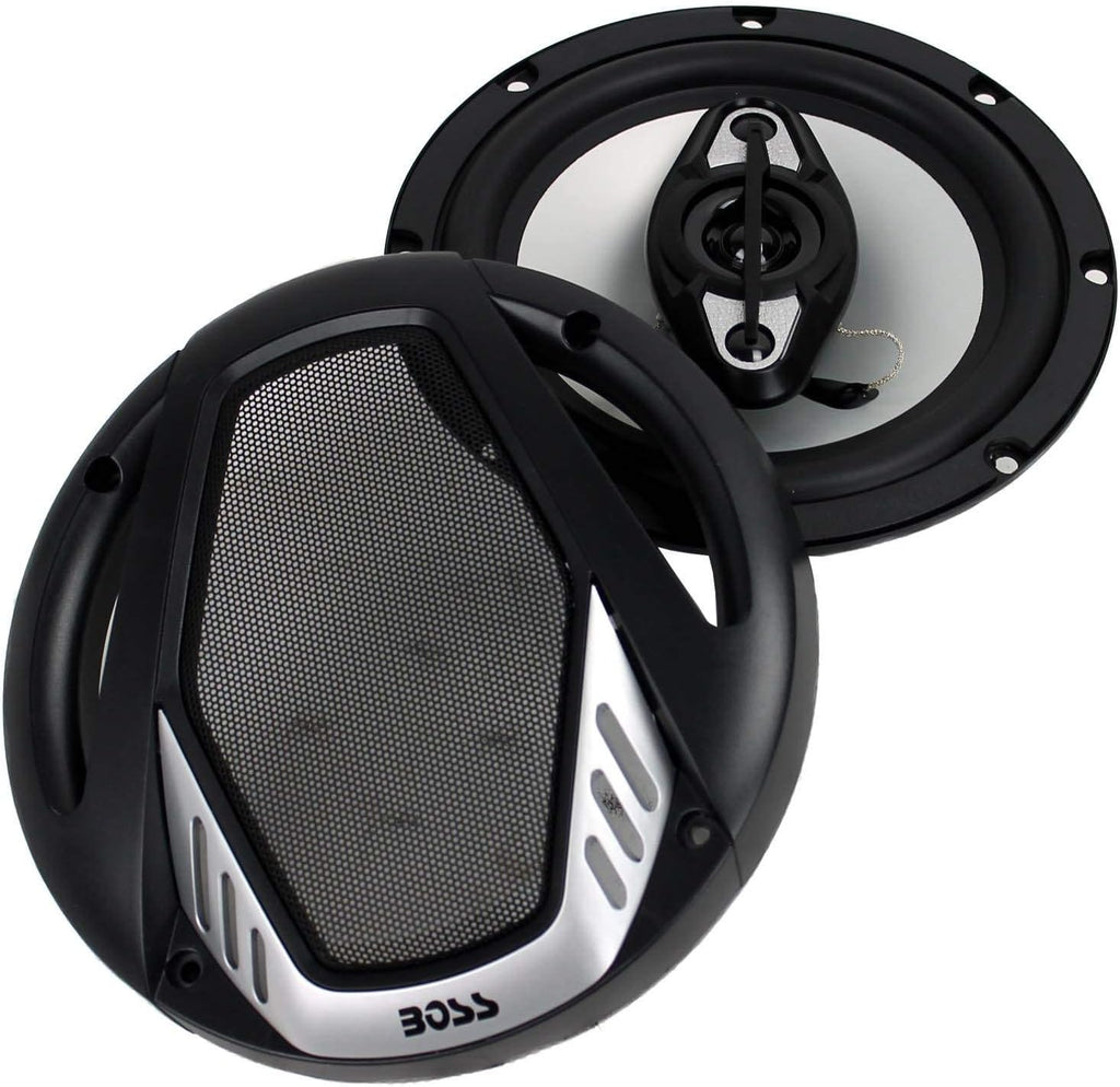 6.5" 4-Way Car Audio Coaxial Speakers, Black (6 Speakers) S6515