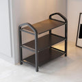 3 Tier Stainless Steel Shoe Rack (black) M166