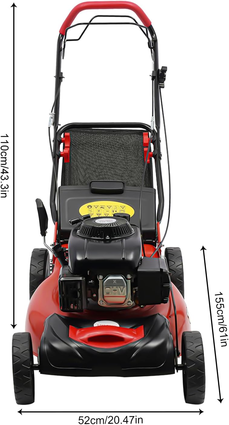 Self Propelled 20-inch 140cc 4-Stroke Gas Lawn Mower with Bagger X8250