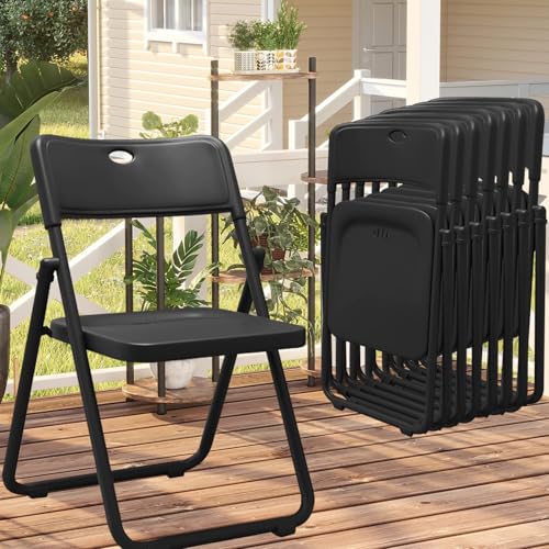8 Pack Plastic Folding Chair with Ventilation Holes O6618