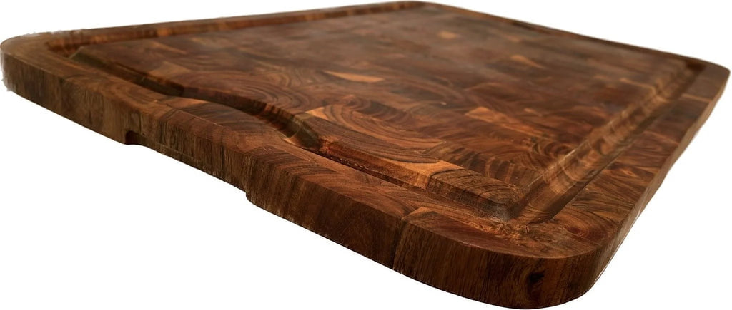 Organic End-Grain Hardwood Acacia Cutting Board with Juice Groove, 24 x 16 x 1 T33390