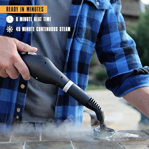 Handheld Steam Cleaner, 10 Minute Runtime, 11 Accessories Y848972