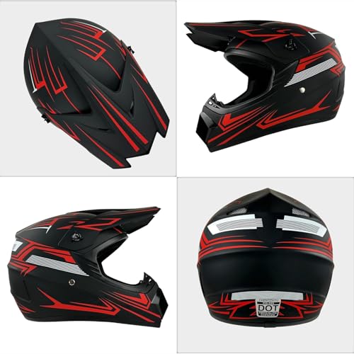 Kids Motocross Helmet with Goggles Gloves Mask N251870