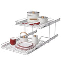 2 Tier Pull Out Cabinet Organizer 7.5" W x 21.5" D Chrome C206