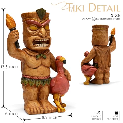 Solar Powered Tiki Figurine with Light D720