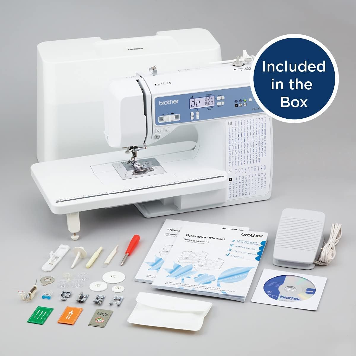Computerized Sewing and Quilting Machine with 165 Built-in Stitches and LCD Display A3892