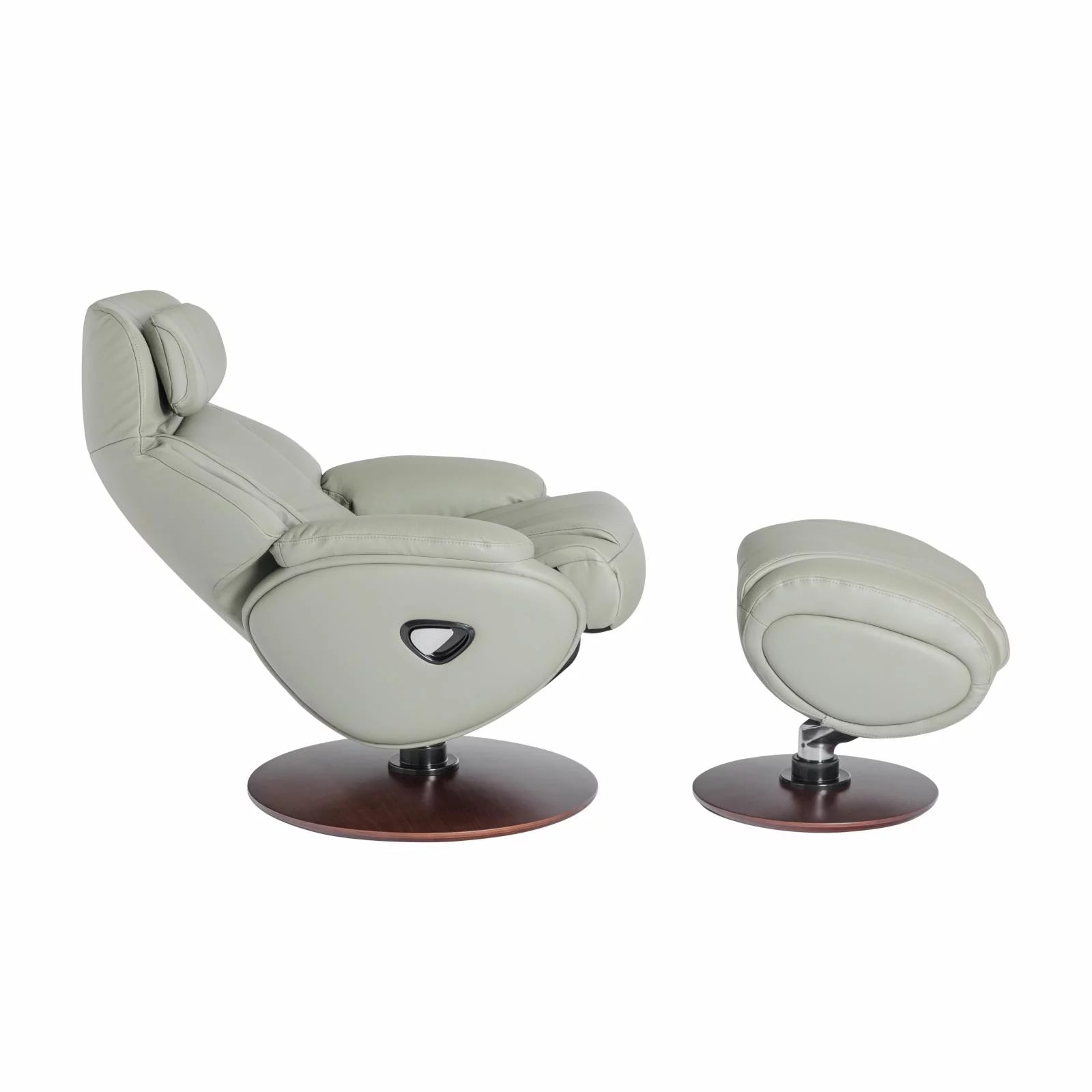 Leather Pedestal Recliner with Ottoman D810576