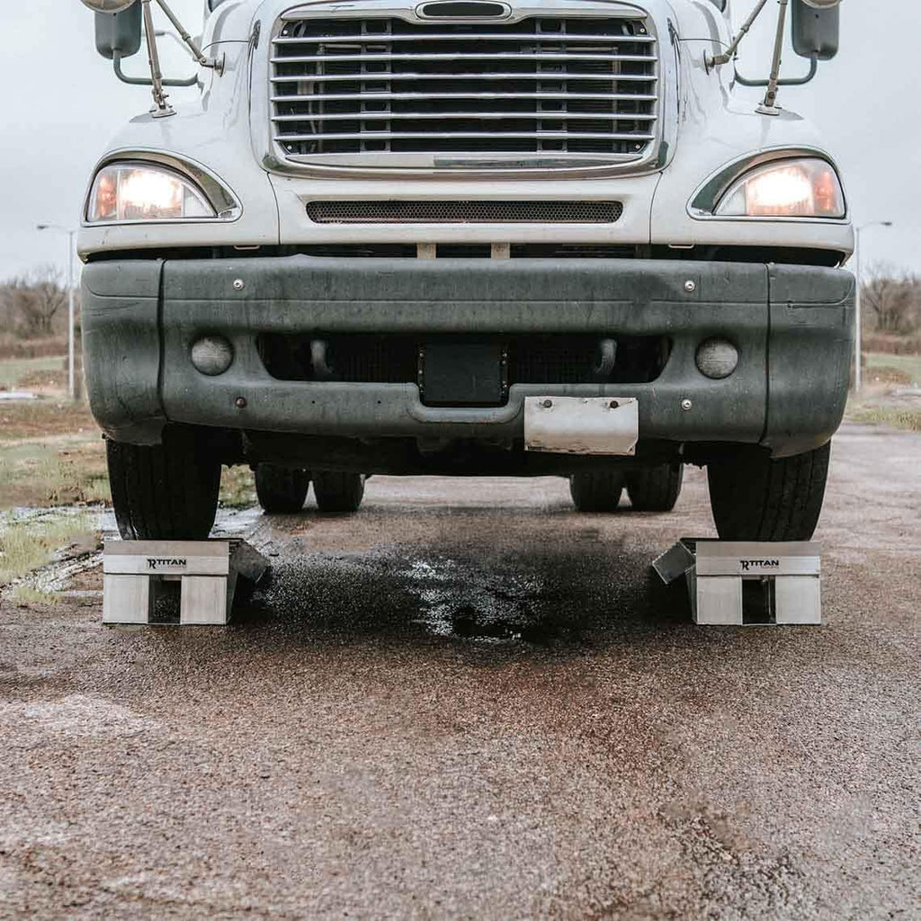 Heavy Duty Aluminum Semi Truck Riser Ramp 20,000 LB Capacity X80443