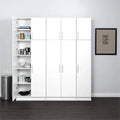 White 16" Wood Broom Cabinet Q277