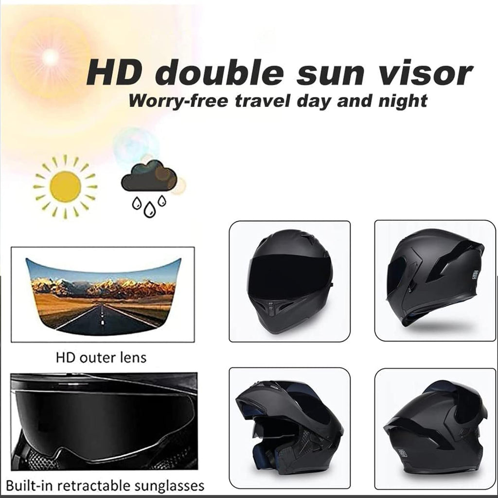 Full Face Flip Up Modular Dual Visor Motorcycle Helmet A303