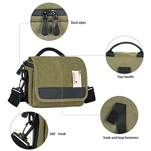 Small DSLR Camera Shoulder Bag Waterproof Messenger Bag Crossbody Case Z57666