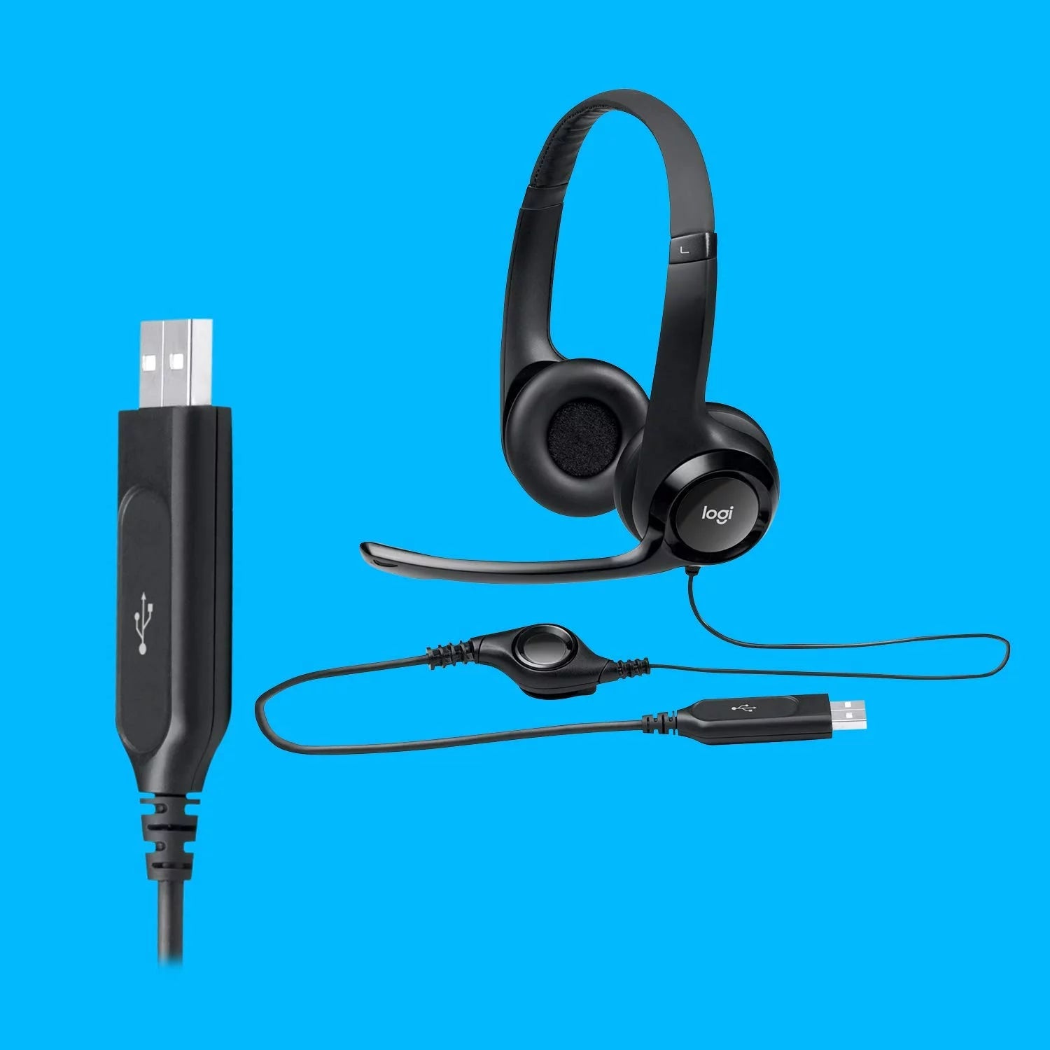 USB Headset with Noise Cancelling Mic (Case of 20) J92878