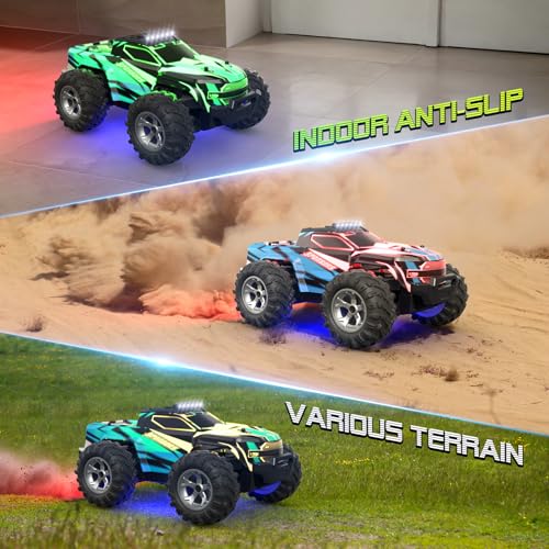 1:16 Scale All Terrain RC Car with Colorful LED Light O940
