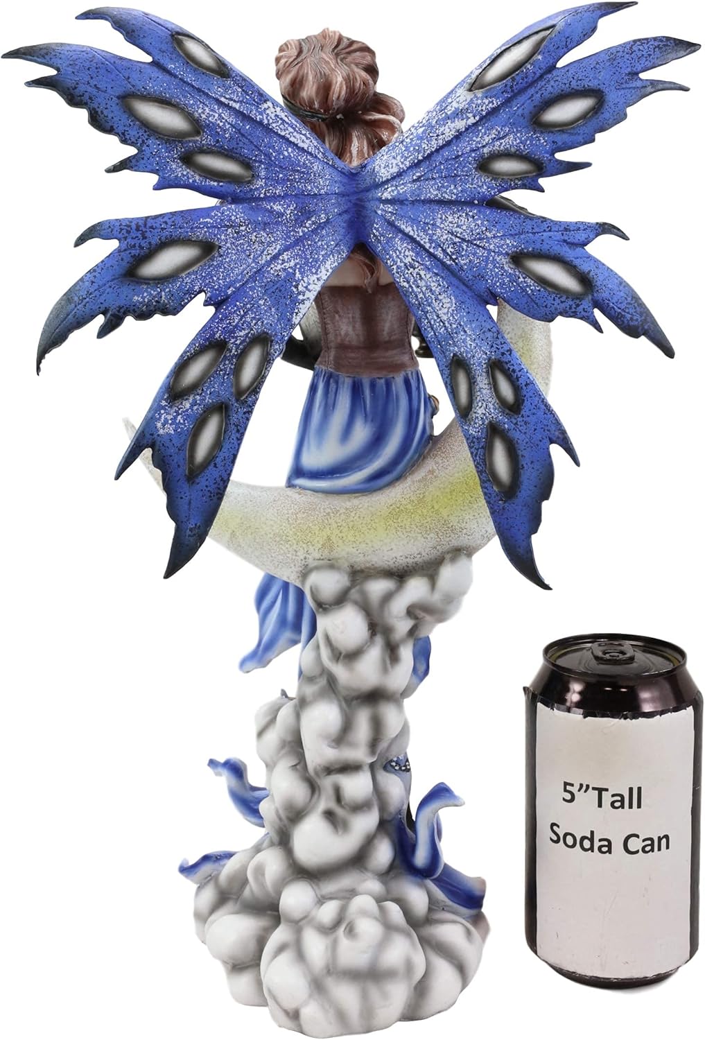 14" Tall Fairy Statue with Lantern and Owl D320