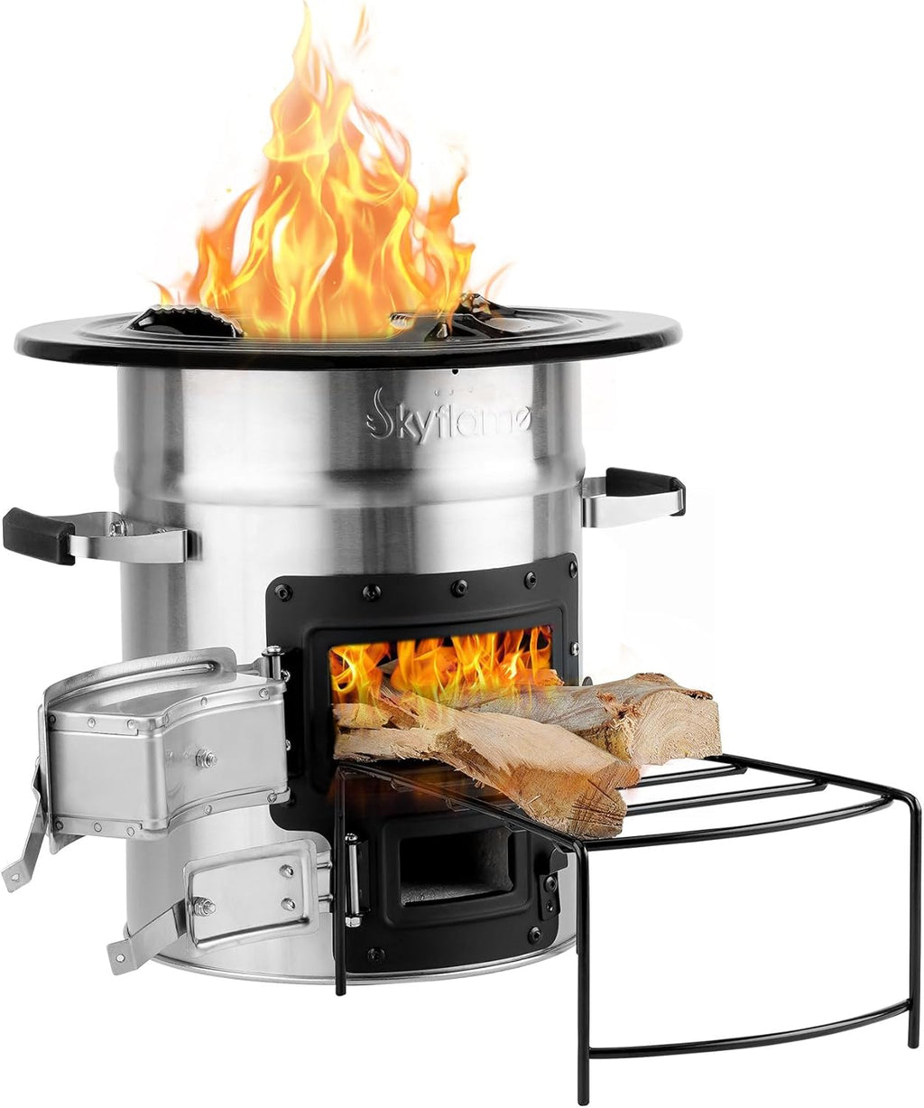 Stainless Steel Wood Burning Camping Stove P2794