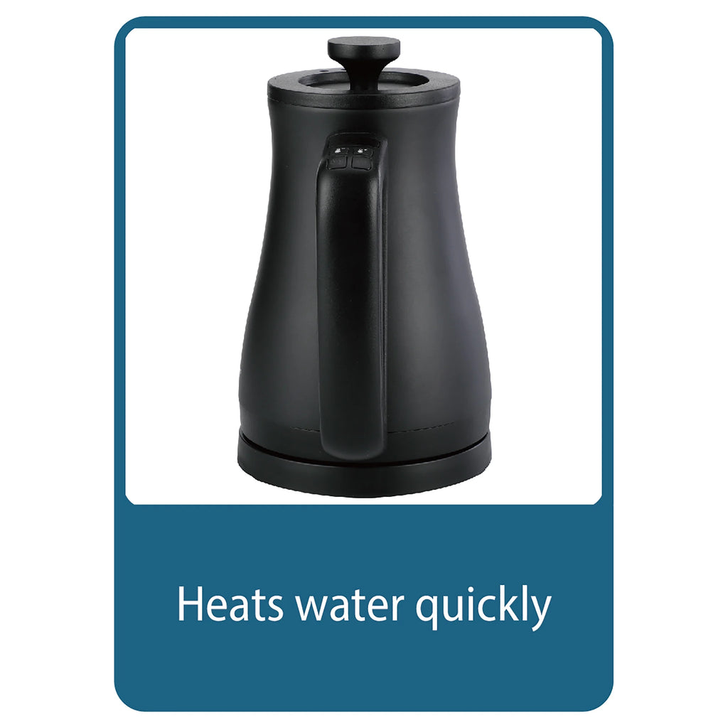 Black 1 Liter Gooseneck Electric Kettle X408935