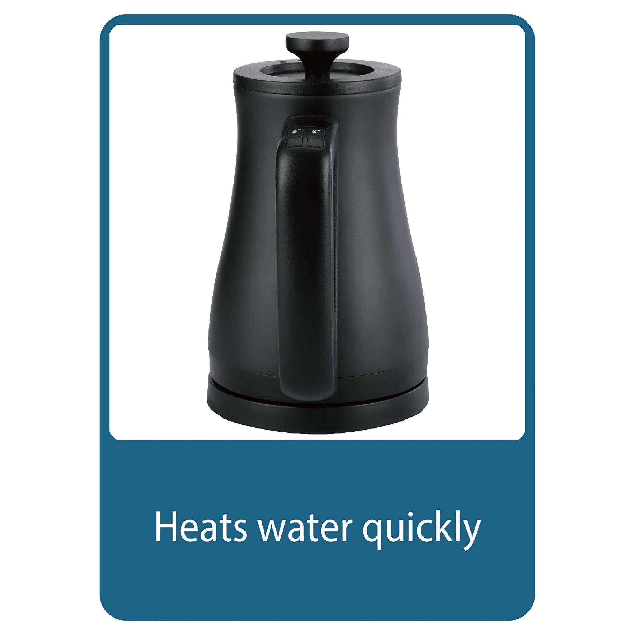 Black 1 Liter Gooseneck Electric Kettle X408935