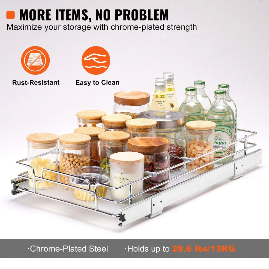 Steel Pull Out Cabinet Organizer 14x21 A233182