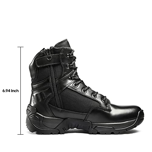 Military Tactical Work Boots Leather Combat Boots 6-8 Inches X4263