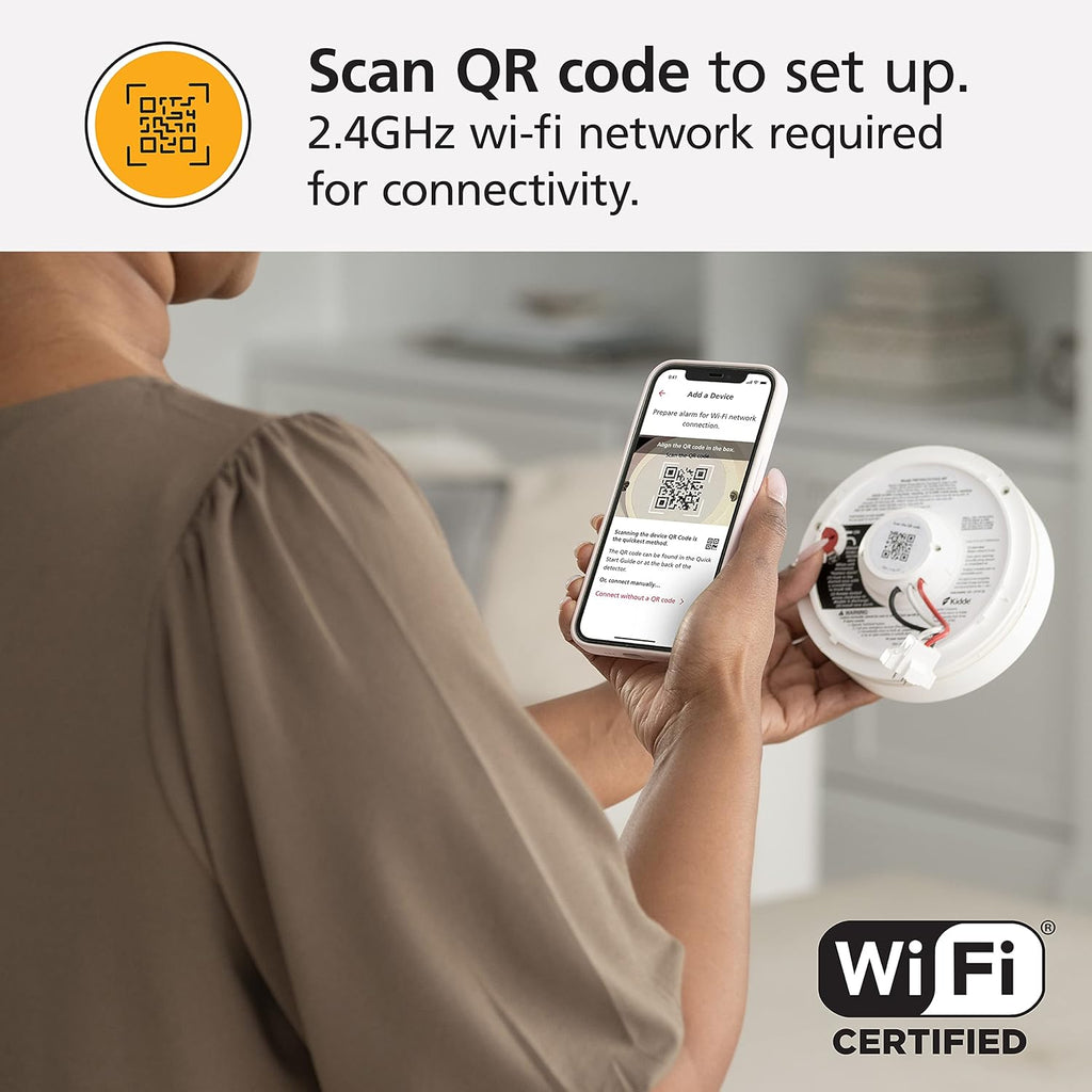 2 Pack Hardwired Smoke Detector with Battery Backup F1029