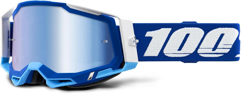 Blue MX Offroad Goggles with Mirror Gold Lens G36633