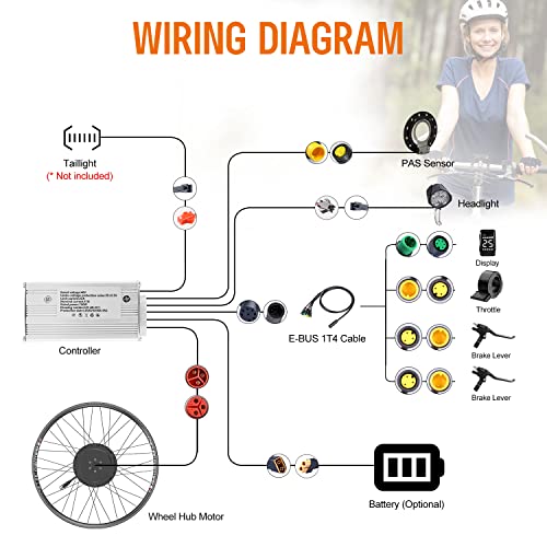 48V 750W Rear Hub Motor Ebike Conversion Kit for 26" 27.5" 700C Bicycle M3830