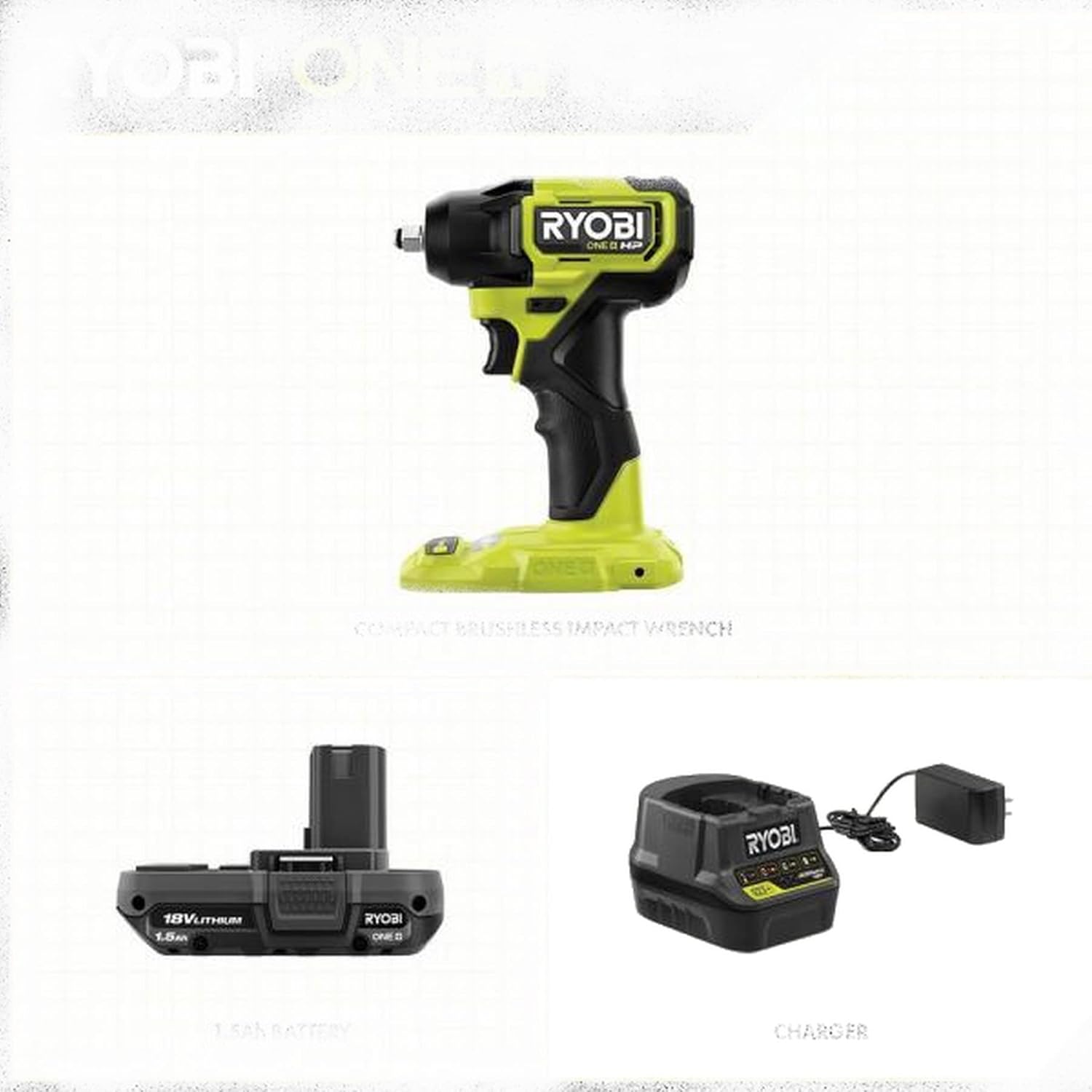 Brushless Cordless Compact 3/8 in. Impact Wrench Kit with 1.5 Ah Battery and 18V Charger S76085