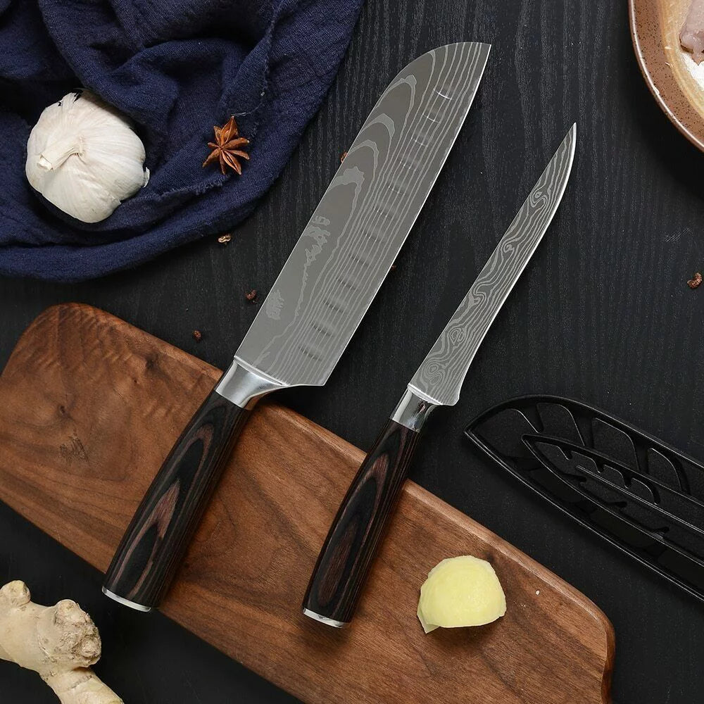 8 Pieces 3.5-8 Inch 440A Stainless Steel Kitchen Chef Knife Set V627630