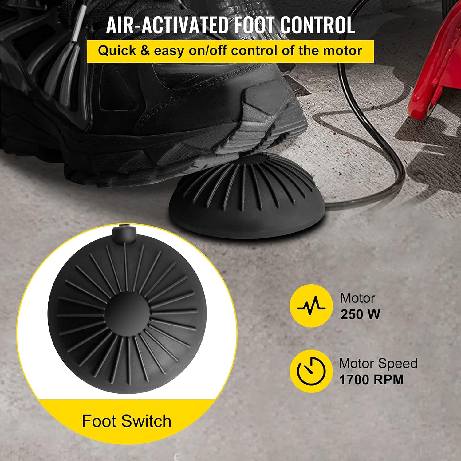 75Ft x 3/8Inch Drain Cleaner Machine, 250W, Portable Electric Drain Auger with Cutters Glove R419151