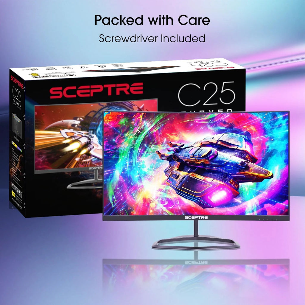 Curved 24.5-inch Gaming Monitor 240Hz 1080p 1ms DisplayPort HDMI Machine Black E48617
