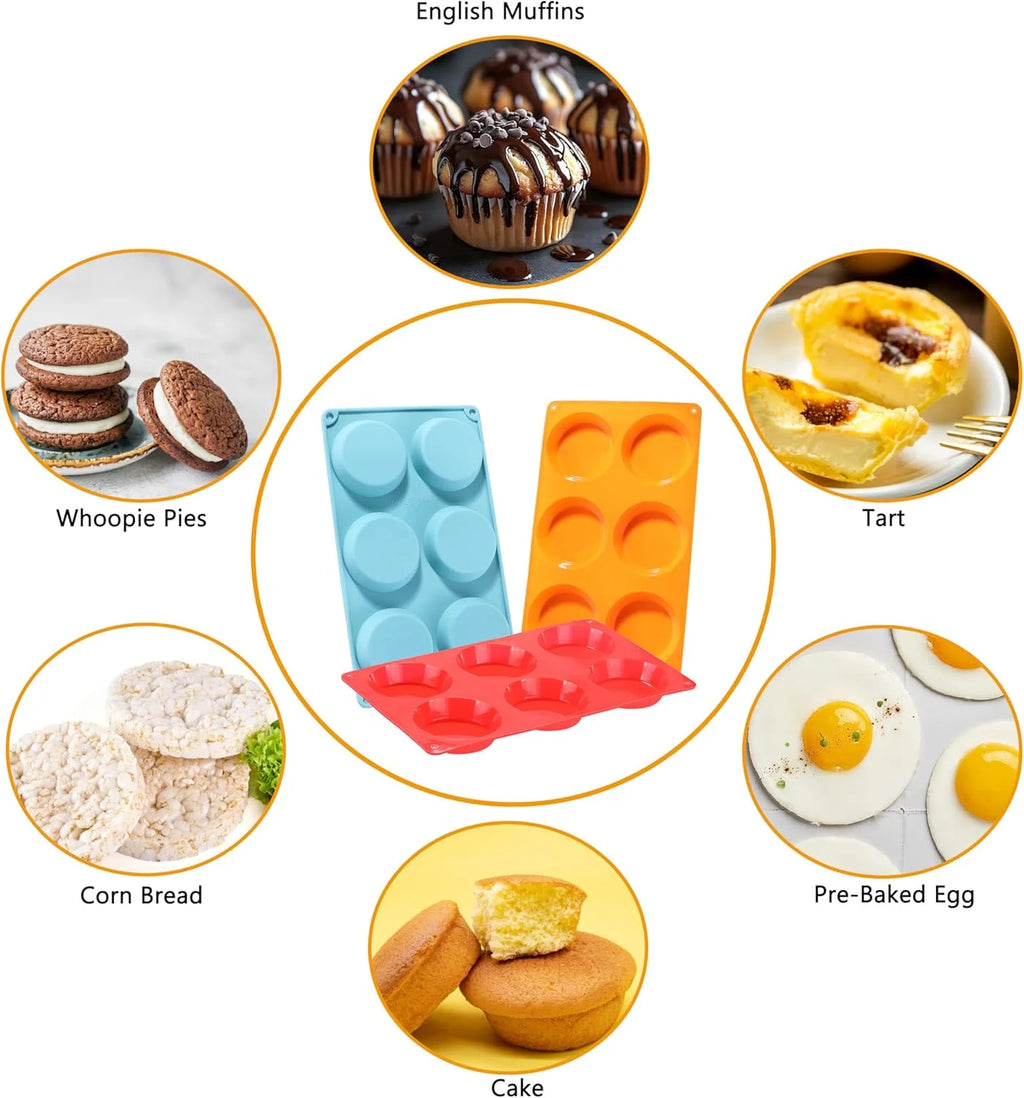 3" Round Silicone Egg Mold Pan J6633
