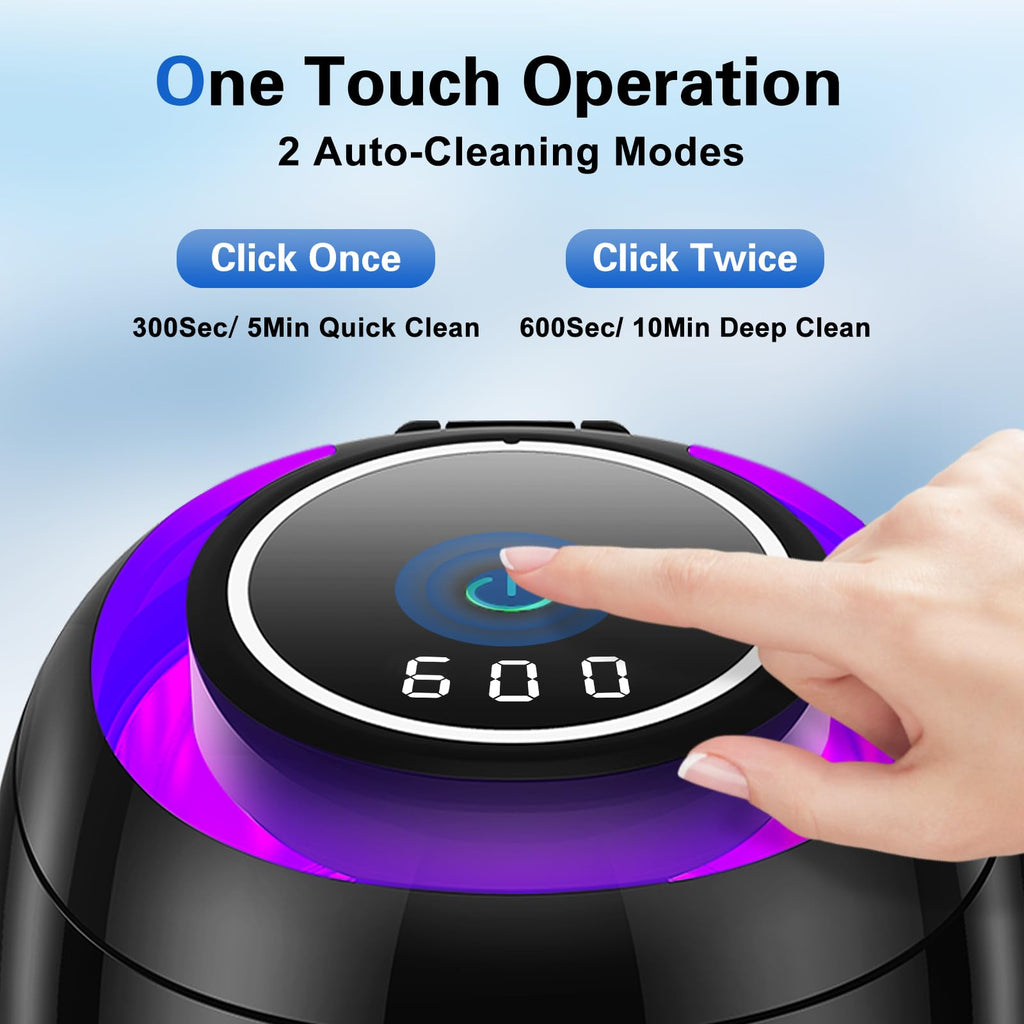 Black Ultrasonic Retainer Cleaner Machine, 30W, 43kHz K6145