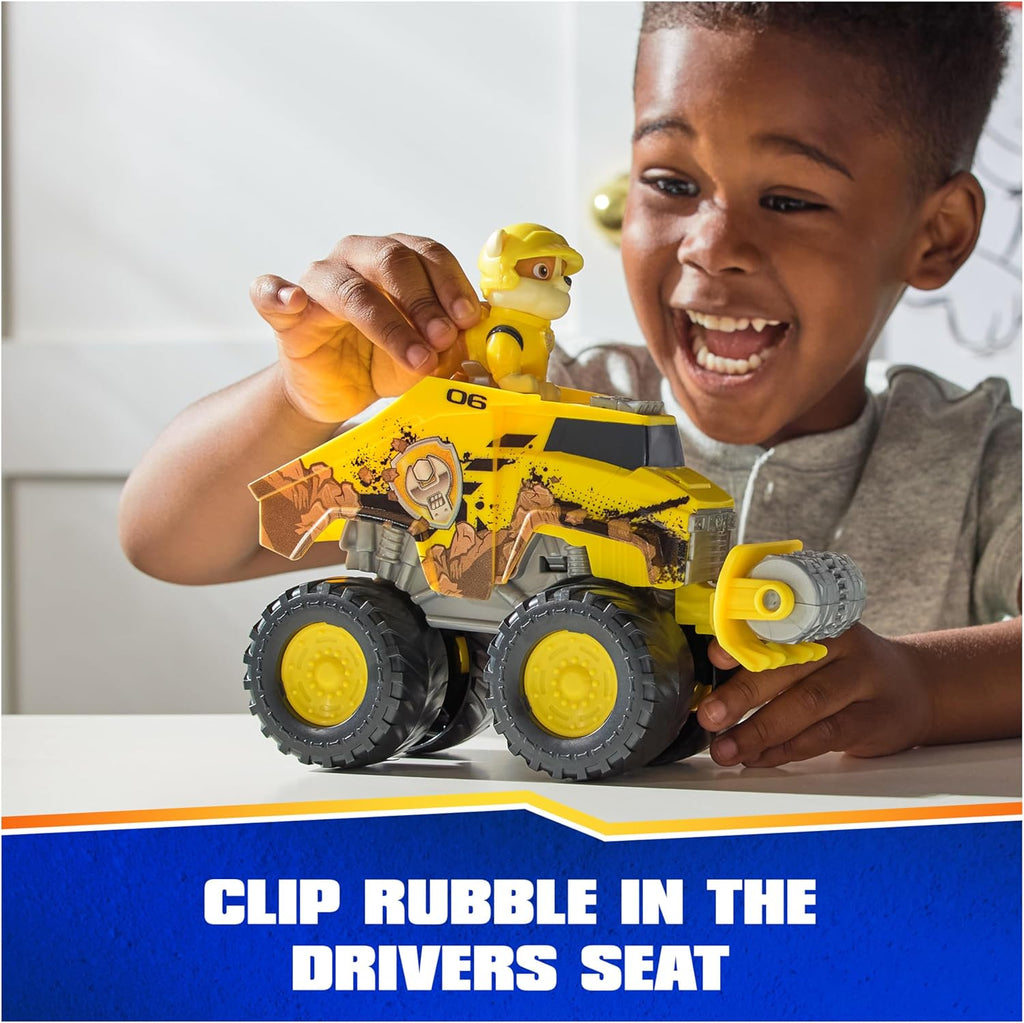 Paw Patrol Rubble’s Bulldozer Toy Truck with Vehicle Transformation and Collectible Action Figure J34095