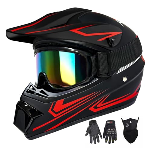 Kids Motocross Helmet with Goggles Gloves Mask N251870
