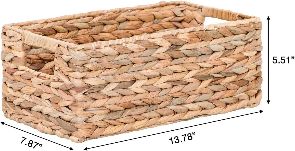 Woven Natural Water Hyacinth Organizational Basket Set of 3 W9327