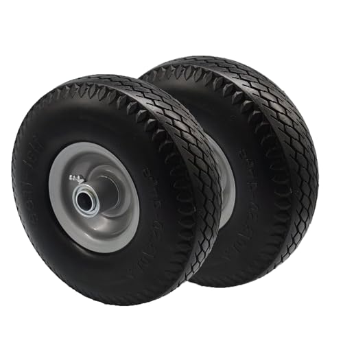 4.10/3.50-4" Flat Free Utility Tire on Wheel with 3.5" Centered Hub F287295