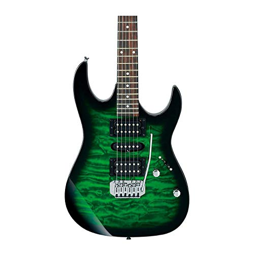 Transparent Green Burst 6 String Solid-Body Electric Guitar P3699