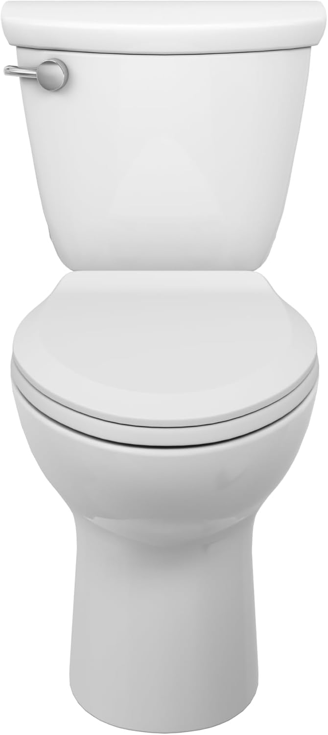 Two-Piece Toilet with Slow-Close Seat, Elongated Front, Chair Height, White, 1.28 gpf W2872