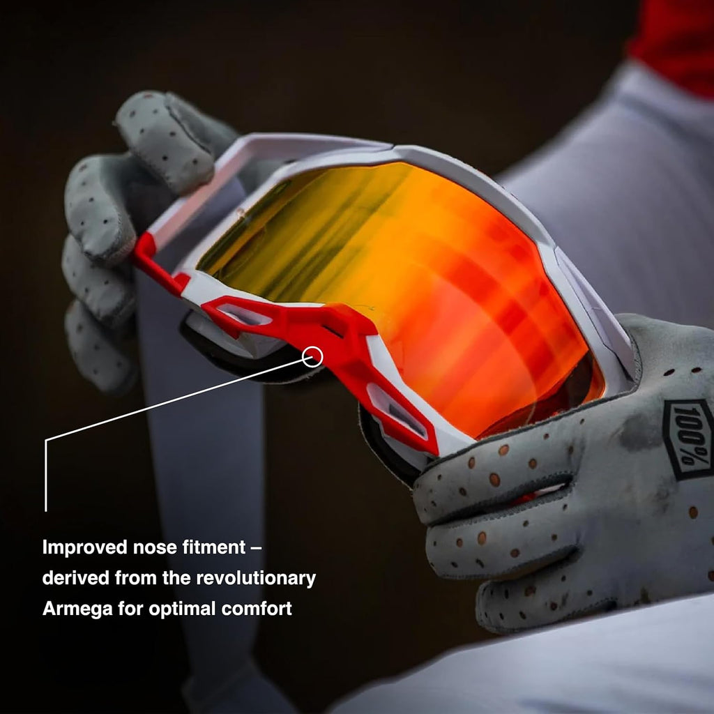 Blue MX Offroad Goggles with Mirror Gold Lens G36633