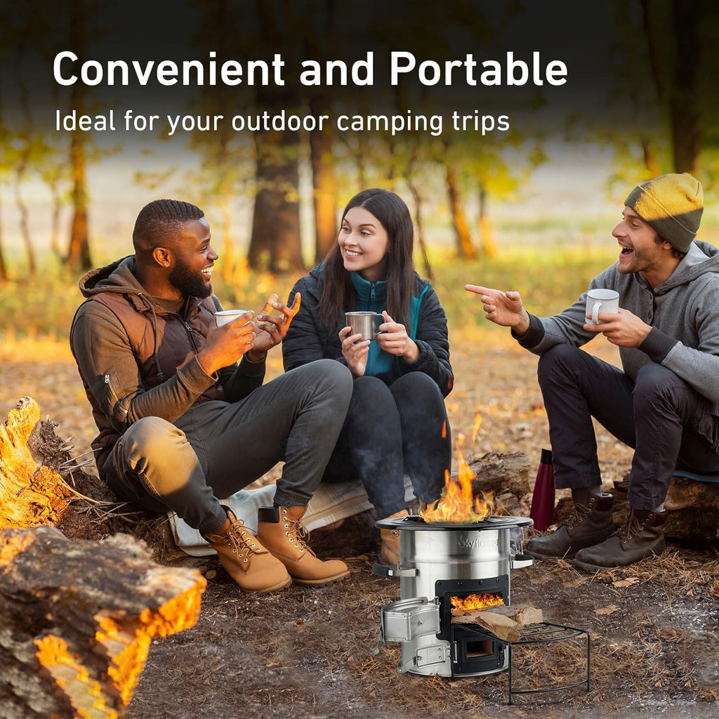 Stainless Steel Wood Burning Camping Stove P2794