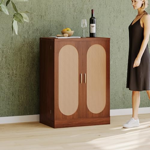 Natural Bar Wine Cabinet with Storage X443035