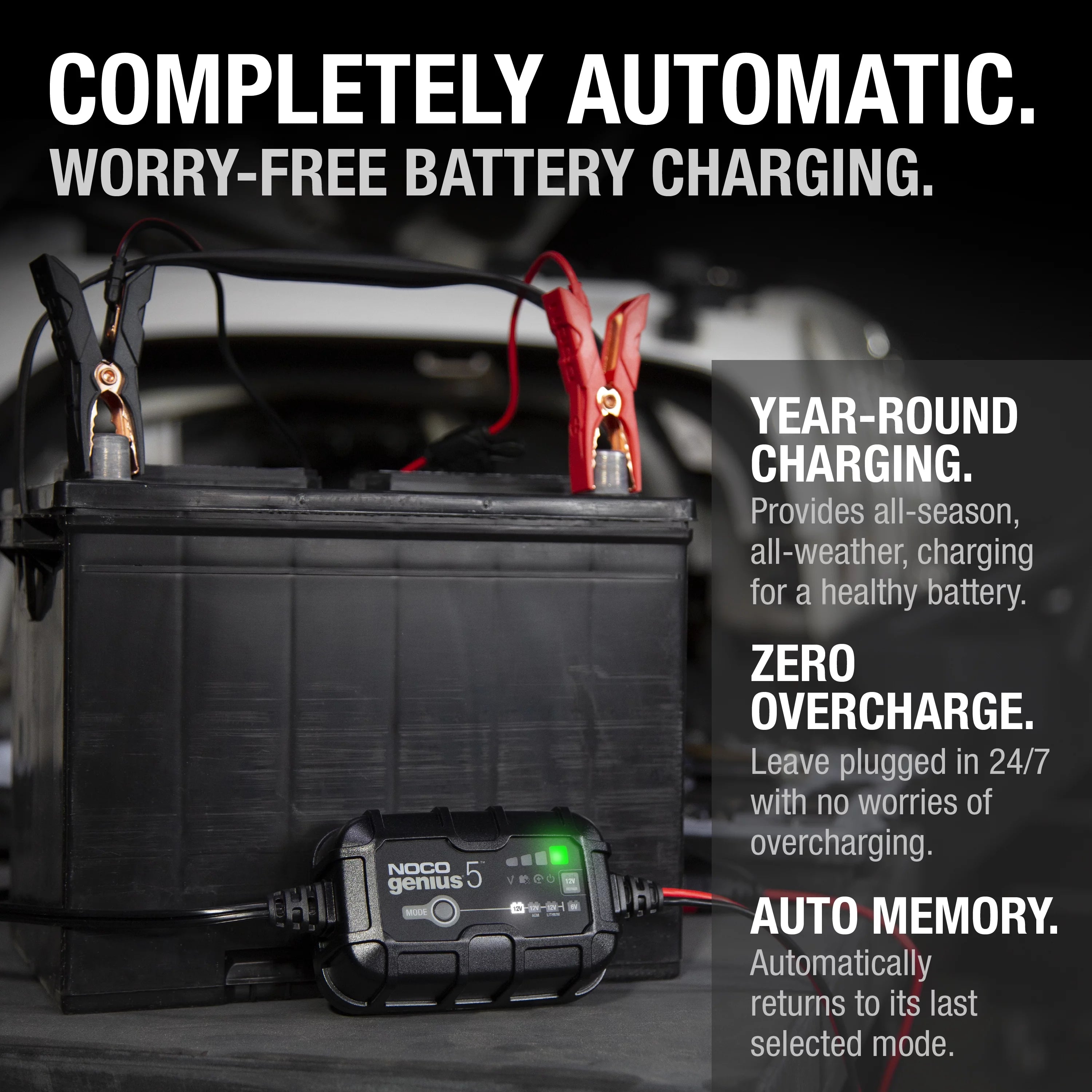 6V/12V 5A Smart Battery Charger and Maintainer O6463