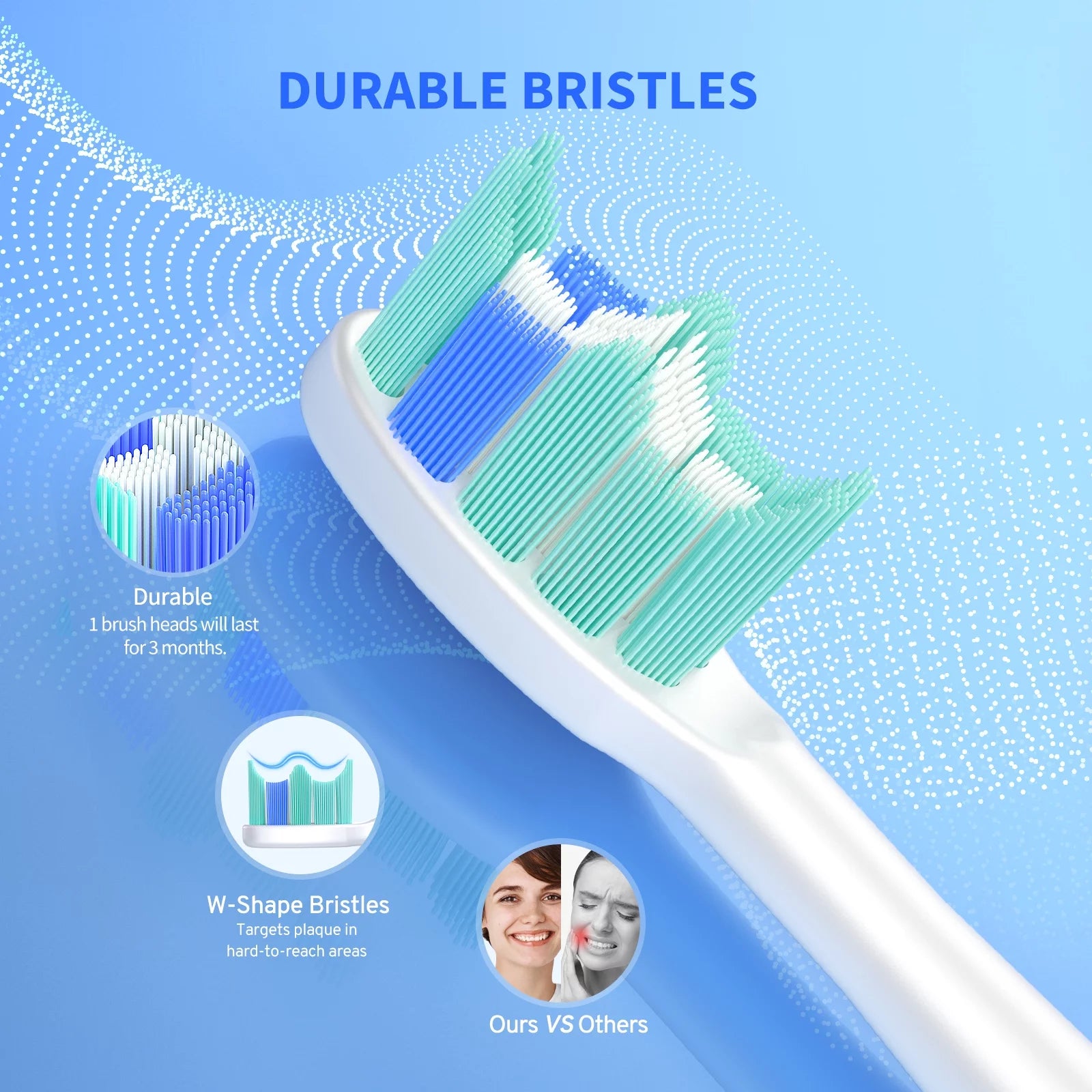 Rechargeable Electric Toothbrush with 8 Brush Heads, 5 Modes O729016