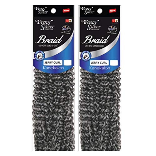 Synthetic Crochet Braiding Hair 30 Strands 12 Inch 4 Packs Silver T9361