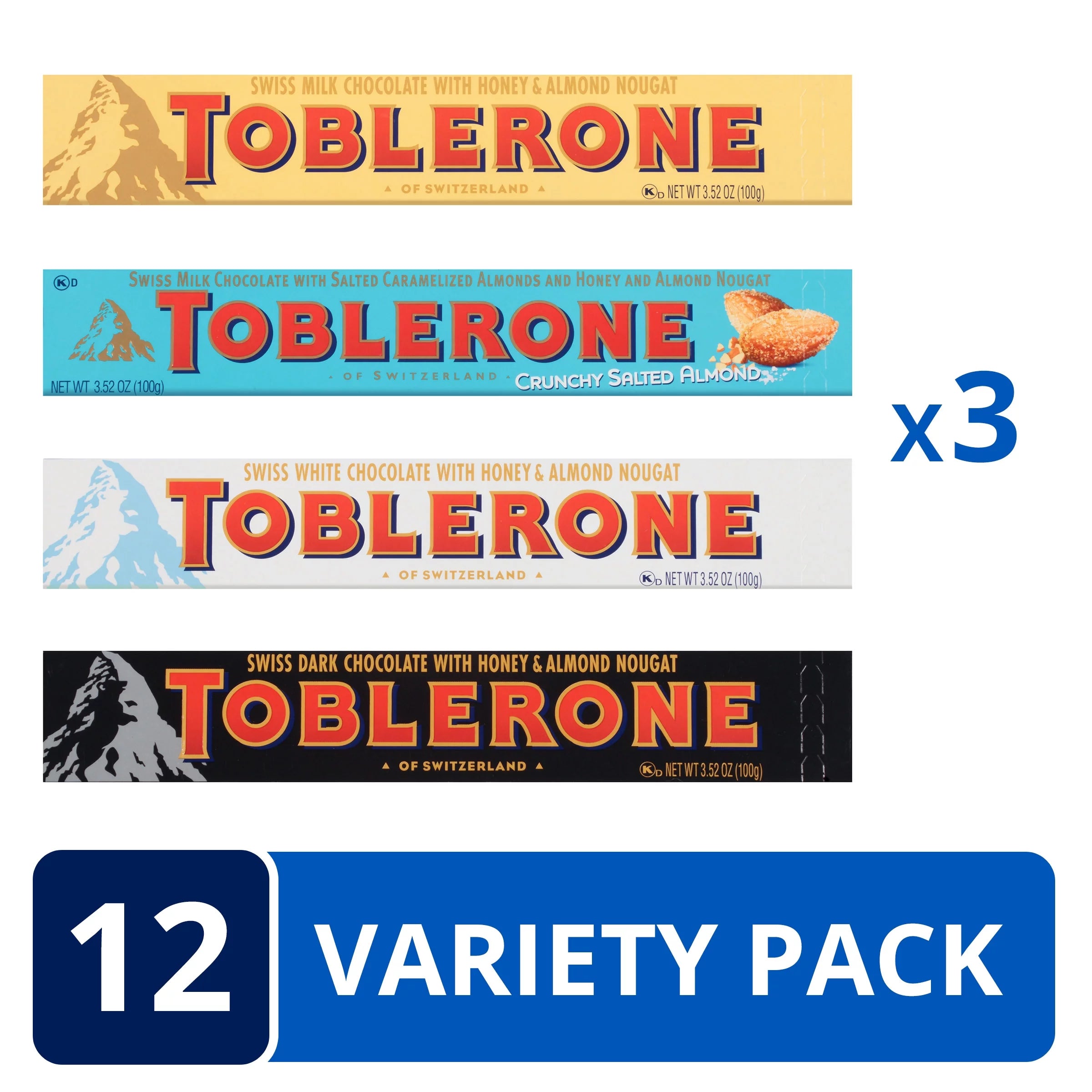 12 - 3.52 oz Swiss Chocolate Variety Pack P93567