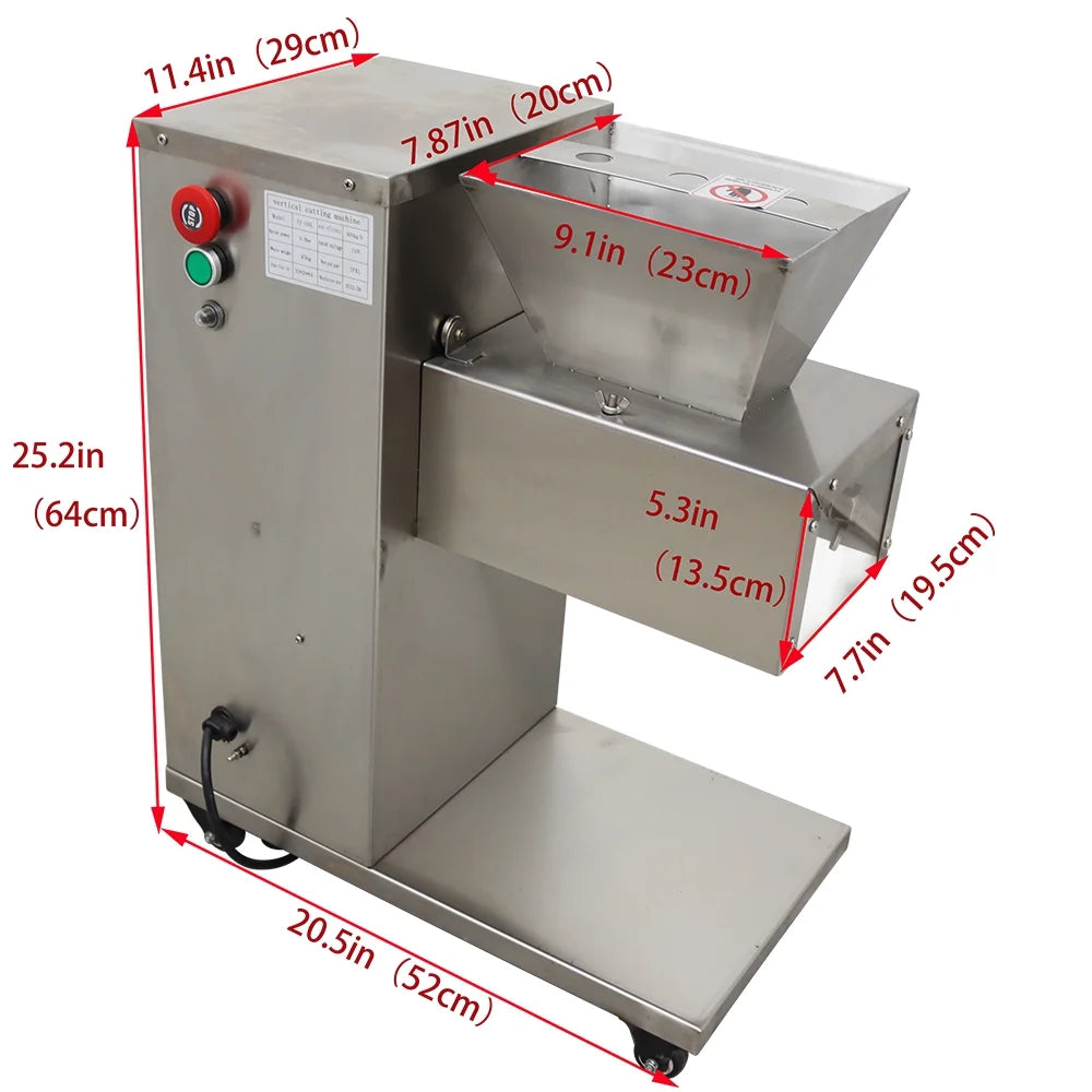 Commercial Fresh Meat Slicer Cutting Machine Stainless with 2.5mm Blade K8389
