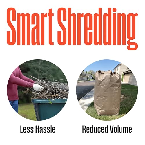 1.7-Inch 15 Amp Corded Electric Mulcher Chipper Shredder with 12 Gallon Collection Bag V387115